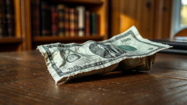 Valeur actuelle d'un billet de 10 dollars US